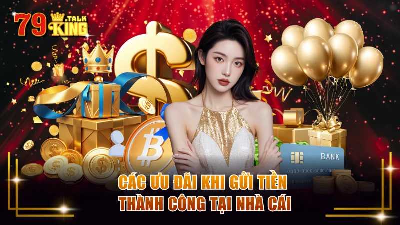 Các ưu đãi khi gửi tiền thành công tại nhà cái