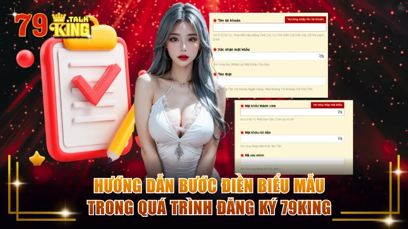Hướng dẫn bước điền biểu mẫu trong quá trình đăng ký 79KING