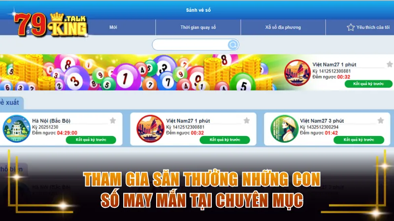 Tham gia săn thưởng những con số may mắn tại chuyên mục